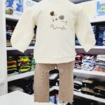 Conjunto de ropa con leggins para niña con perritos